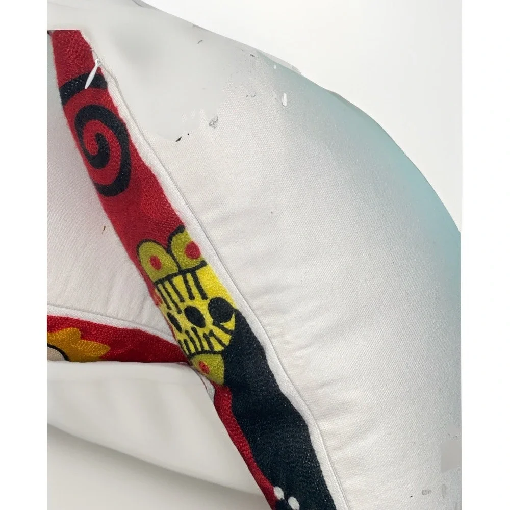 Set of 2 Frida Kahlo Embroidered Throw Pillow Down Feather 18 By 18 Pillows‎